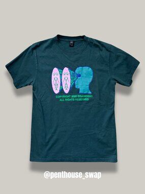 Brain Dead Brain Vision Forest Green T-shirt, Size S (unisex)